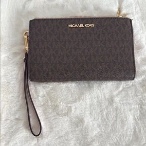 Michael Kors Brown Wristlet